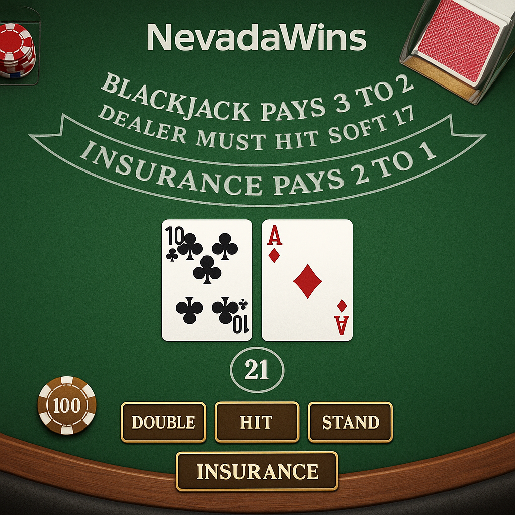 NevadaWins - Blackjack Table Game - Jeux de table